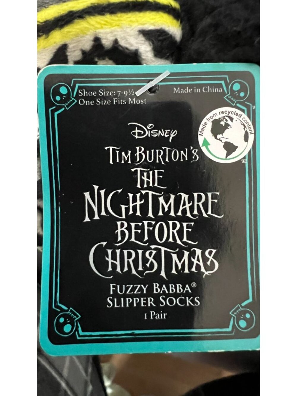 Disney Tim Burtons Nightmare Before Christmas Fuzzy Slippers - Picture 6 of 6